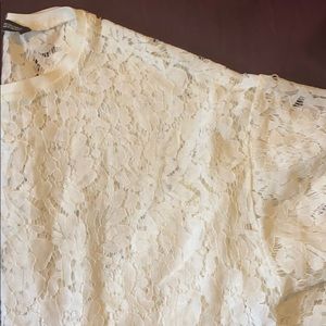 Zara White Lace Shirt